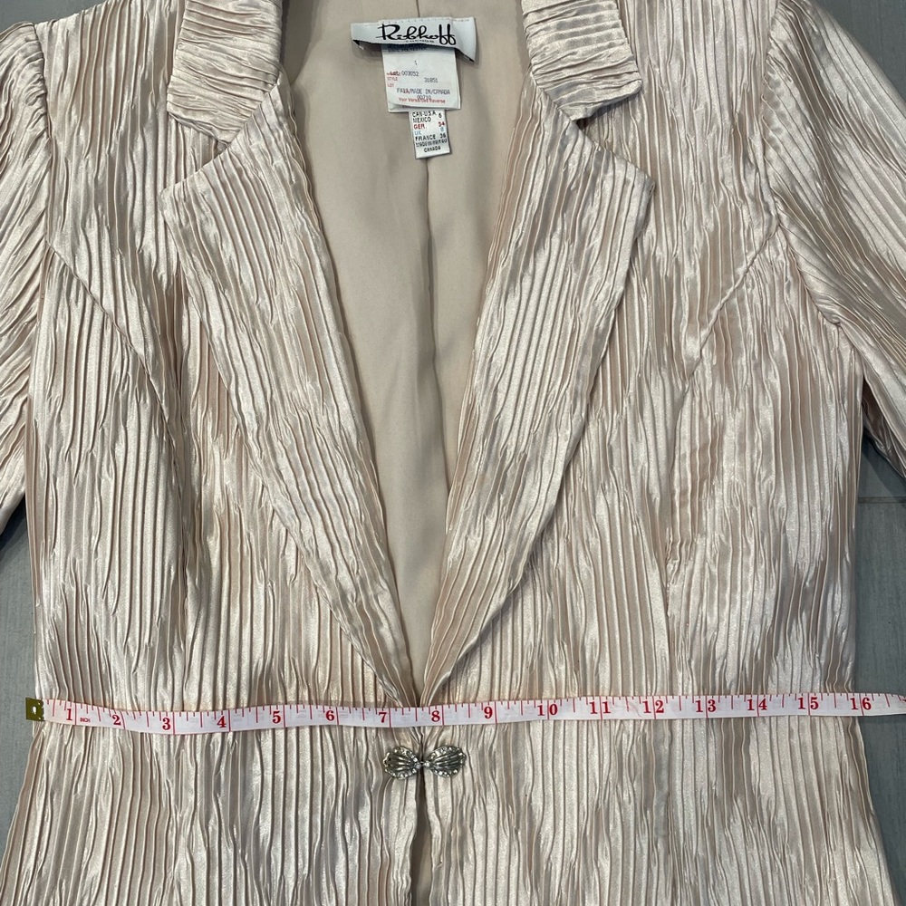 JOSEPH RIBKOFF Gold Dressy Office Night Out Jacket Blazer Size 6 - Picture 9 of 9